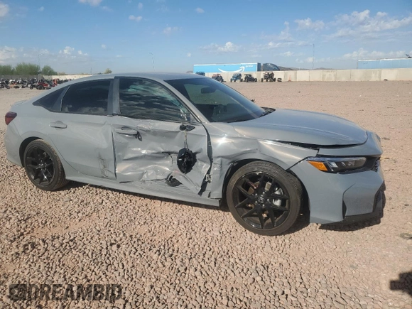 2025 Honda Civic Sport with VIN 2HGFE2F52SH537253, listed as a Copart auction lot 53373055 with 7,419 mi miles and Salvage title. Bid and sale history available at DreamBid. Image 4.