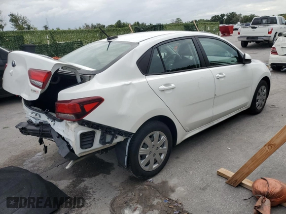 2021 Kia Rio LX with VIN 3KPA24AD8ME394027, listed as a Copart auction lot 58322134 with 37,177 mi miles and Salvage Title. Bid and sale history available at carsss.com. Image 3.
