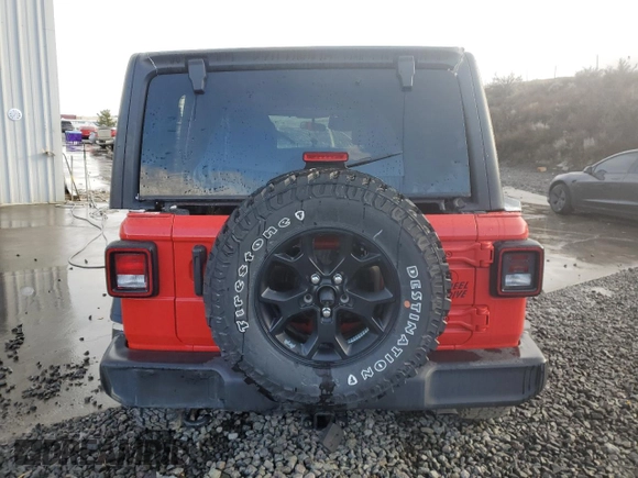 2021 Jeep Wrangler Unlimited Sport Altitude with VIN 1C4HJXDGXMW546873, listed as a Copart auction lot 44045685 with 33,592 mi miles and Salvage Title. Bid and sale history available at carsss.com. Image 6.