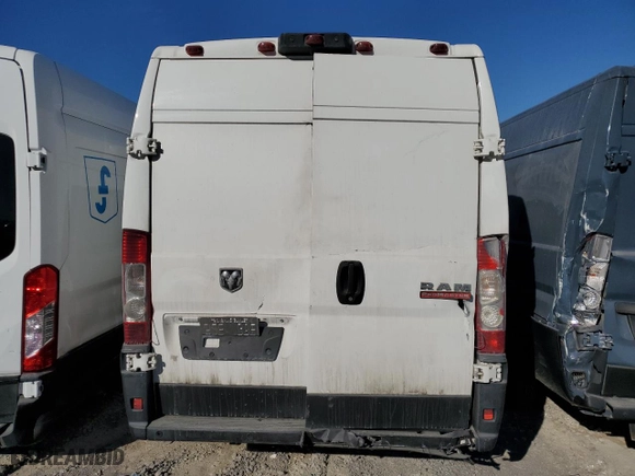 2019 Ram ProMaster Cargo Van with VIN 3C6URVJG7KE504143, listed as a Copart auction lot 45877345 with 300,689 mi miles and Salvage Title. Bid and sale history available at carsss.com. Image 6.
