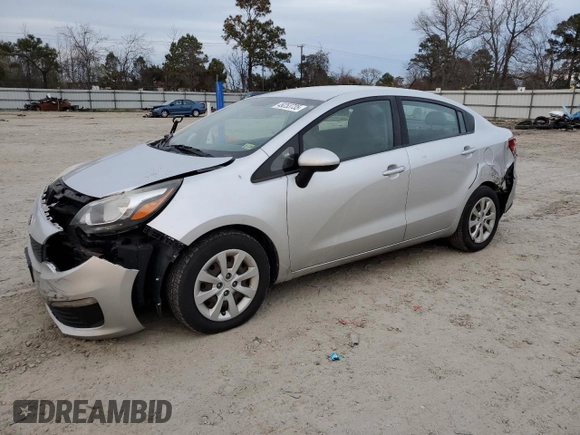 2016 Kia Rio LX with VIN KNADM4A34G6544141, listed as a Copart auction lot 49253735 with 109,885 mi miles and Salvage Title. Bid and sale history available at carsss.com. Image 1.