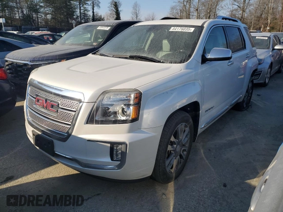 2017 GMC Terrain Denali with VIN 2GKFLVE34H6268980, listed as a Copart auction lot 44176035 with 77,483 mi miles and Salvage title. Bid and sale history available at DreamBid. Image 1.