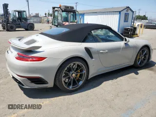 2018 Porsche 911 Turbo with VIN WP0CD2A93JS162091, listed as a Copart auction lot 65395935 with 13,549 mi miles and Salvage title. Bid and sale history available at DreamBid. Image 3.