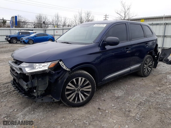 2019 Mitsubishi Outlander ES with VIN JA4AZ3A33KZ051702, listed as a Copart auction lot 42689725 with 77,190 mi miles and Salvage Title. Bid and sale history available at carsss.com. Image 1.