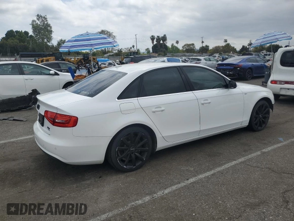 2013 Audi A4 Premium Plus with VIN WAUFFAFL1DN005598, listed as a Copart auction lot 53905355 with 119,687 mi miles and Clean Title. Bid and sale history available at carsss.com. Image 3.