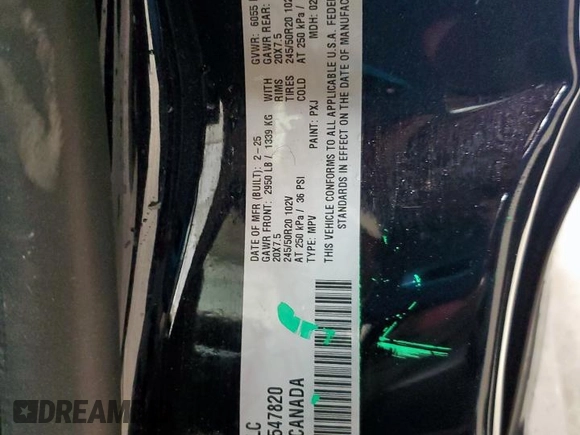 2025 Chrysler Pacifica Limited z VIN 2C4RC1GG9SR547820, wystawiony jako Copart lot #60974485 z przebiegiem 2 937 mil mil oraz Czysty tytuł • Clean title. Historia ofert i sprzedaży dostępna na DreamBid. Obrazek 13.