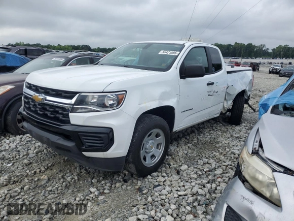 2022 Chevrolet Colorado 2WD Work Truck z VIN 1GCHSBEA8N1187547, wystawiony jako Copart lot #56421895 z przebiegiem 53 776 mil mil oraz Szkoda całkowita • Salvage title. Historia ofert i sprzedaży dostępna na DreamBid. Obrazek 1.
