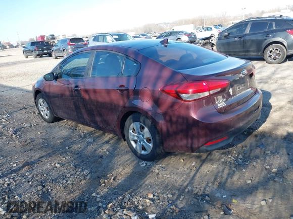 2017 Kia Forte LX with VIN 3KPFK4A77HE056947, listed as a IAAI auction lot 41768427 with 50,315 mi miles. Bid and sale history available at carsss.com. Image 3.