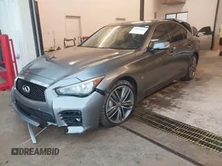2014 Infiniti Q50 Premium z VIN JN1BV7AR7EM696486, wystawiony jako IAAI lot #41976047 z przebiegiem 145 000 mil mil oraz . Historia ofert i sprzedaży dostępna na DreamBid. Obrazek 2.