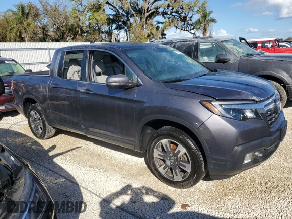 2018 Honda Ridgeline RTL with VIN 5FPYK3F54JB015872, listed as a Copart auction lot 77525614 with Not provided miles and Salvage title. Bid and sale history available at DreamBid. Image 4.