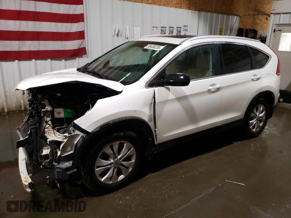 2012 Honda CR-V EX-L with VIN 5J6RM4H72CL014449, listed as a Copart auction lot 50436235 with 161,024 mi miles and Salvage Title. Bid and sale history available at DreamBid. Image 1.