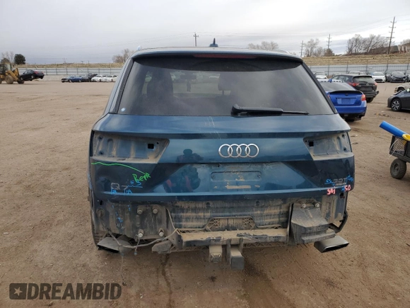2018 Audi Q7 Premium Plus with VIN WA1LAAF77JD028791, listed as a Copart auction lot 48821825 with 103,999 mi miles and Non Repairable. Bid and sale history available at carsss.com. Image 6.