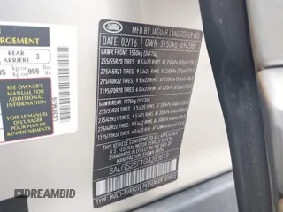 2016 Land Rover Range Rover Supercharged with VIN SALGS2EF1GA283619, listed as a IAAI auction lot 41654995 with 76,212 mi miles. Bid and sale history available at carsss.com. Image 9.