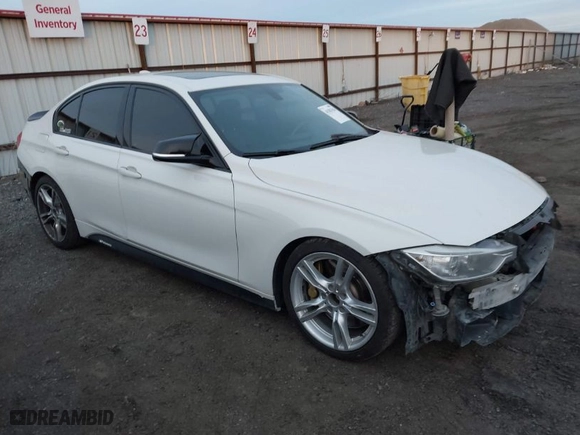 2014 BMW 3 Series 335i xDrive with VIN WBA3B9C56EF588393, listed as a IAAI auction lot 41383156 with 177,143 mi miles. Bid and sale history available at carsss.com. Image 1.