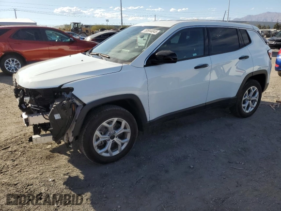 2025 Jeep Compass Sport with VIN 3C4NJDAN9ST508851, listed as a Copart auction lot 50844045 with 3,013 mi miles and Salvage title. Bid and sale history available at DreamBid. Image 1.