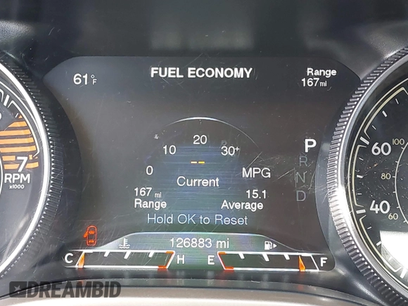 2016 Jeep Cherokee Limited with VIN 1C4PJLDB3GW221804, listed as a IAAI auction lot 41975767 with 126,883 mi miles. Bid and sale history available at carsss.com. Image 15.