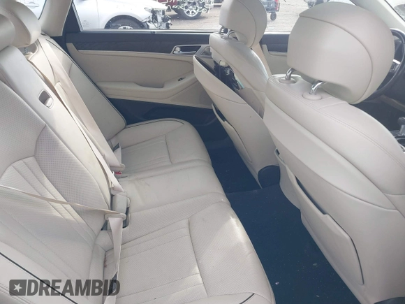 2018 Genesis G80 3.8L with VIN KMHGN4JE0JU246022, listed as a IAAI auction lot 41855219 with 106,277 mi miles. Bid and sale history available at carsss.com. Image 8.