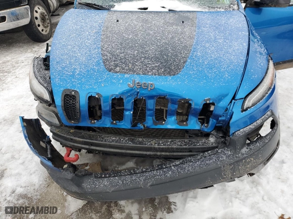 2018 Jeep Cherokee Trailhawk with VIN 1C4PJMBX5JD548695, listed as a Copart auction lot 41658465 with 123,808 mi miles and Salvage Title. Bid and sale history available at carsss.com. Image 12.