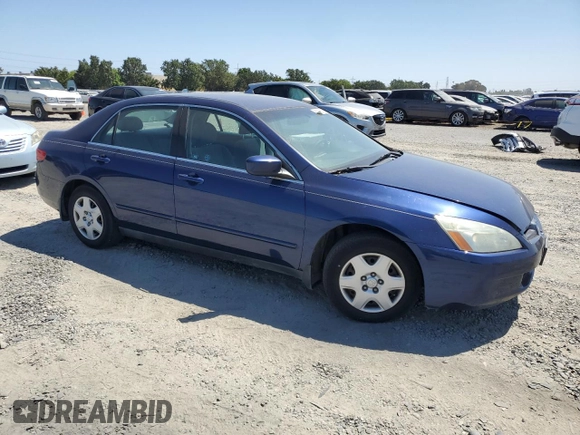 2005 Honda Accord LX with VIN 1HGCM56445A035216, listed as a Copart auction lot 60009075 with 209,084 mi miles and Clean title. Bid and sale history available at DreamBid. Image 4.