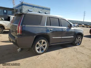 2017 Cadillac Escalade Premium Luxury with VIN 1GYS4CKJ7HR147924, listed as a Copart auction lot 86201344 with 0 mi miles and Salvage Title. Bid and sale history available at carsss.com. Image 3.