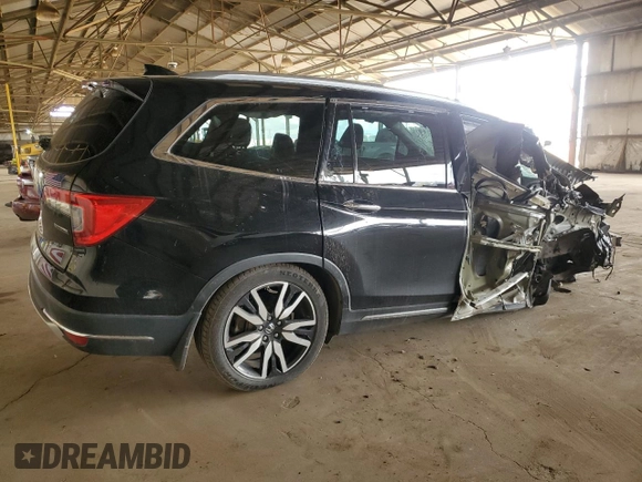 2021 Honda Pilot Touring 8-Passenger with VIN 5FNYF5H96MB007074, listed as a Copart auction lot 48806165 with Not Provided miles and Salvage Title. Bid and sale history available at DreamBid. Image 3.