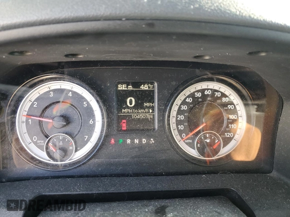 2015 Ram 1500 Tradesman with VIN 3C6RR7KTXFG676335, listed as a Copart auction lot 55204235 with 104,507 mi miles and Salvage title. Bid and sale history available at DreamBid. Image 9.
