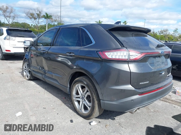 2016 Ford Edge Titanium with VIN 2FMPK3K87GBB22551, listed as a IAAI auction lot 41046840 with 98,349 mi miles. Bid and sale history available at carsss.com. Image 3.