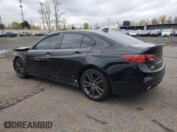 2020 Acura TLX w/A-Spec Pkg with VIN 19UUB1F64LA010172, listed as a Copart auction lot 80927074 with 58,604 mi miles and Salvage Title. Bid and sale history available at carsss.com. Image 2.