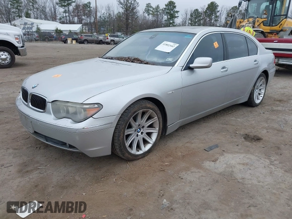 2005 BMW 7 Series 745Li with VIN WBAGN63545DS59047, listed as a IAAI auction lot 41802442 with Not Provided miles and . Bid and sale history available at carsss.com. Image 2.