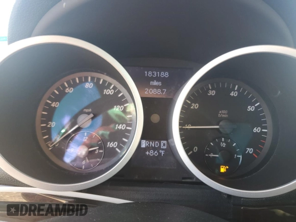 2007 Mercedes-Benz SLK-Class 3.0L with VIN WDBWK54F27F163187, listed as a Copart auction lot 80689934 with 183,188 mi miles and Salvage Title. Bid and sale history available at carsss.com. Image 9.