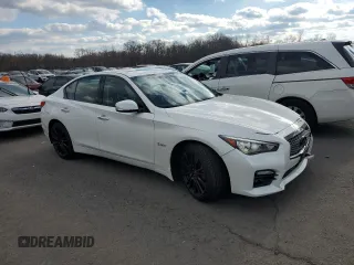 2017 Infiniti Q50 Red Sport 400 with VIN JN1FV7AR9HM870161, listed as a Copart auction lot 84621624 with 68,890 mi miles and Salvage title. Bid and sale history available at DreamBid. Image 4.