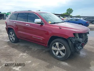 2015 Jeep Grand Cherokee Overland with VIN 1C4RJFCT1FC198611, listed as a IAAI auction lot 42427311 with 116,140 mi miles and . Bid and sale history available at DreamBid. Image 1.
