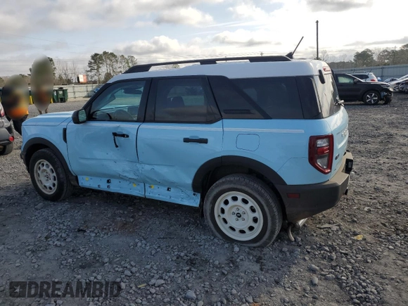 2024 Ford Bronco Sport Heritage with VIN 3FMCR9G69RRF40280, listed as a Copart auction lot 48956825 with 5,654 mi miles and Salvage title. Bid and sale history available at DreamBid. Image 2.