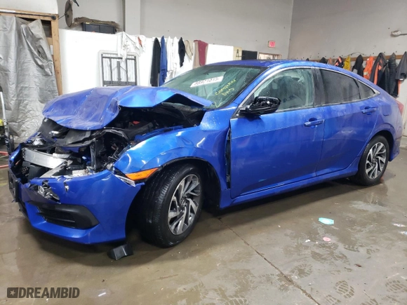2017 Honda Civic Sedan EX with VIN 19XFC2F79HE081326, listed as a Copart auction lot 42288255 with 53,547 mi miles and Salvage Title. Bid and sale history available at carsss.com. Image 1.
