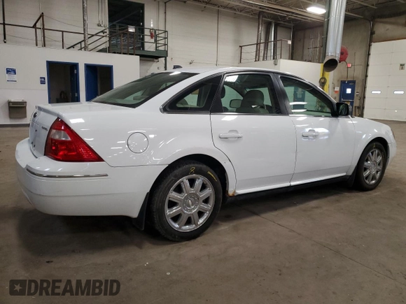 2007 Ford Five Hundred Limited with VIN 1FAHP25127G156270, listed as a Copart auction lot 57821885 with 45,796 mi miles and Salvage title. Bid and sale history available at DreamBid. Image 3.