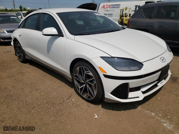 2023 Hyundai IONIQ 6 Preferred with VIN KMHM34AC6PA049017, listed as a Copart auction lot 63924084 with 9536 miles and Salvage Title. Bid and sale history available at carsss.com. Image 4.