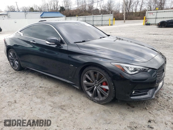 2022 Infiniti Q60 Red Sport 400 with VIN JN1FV7LL2NM681081, listed as a Copart auction lot 83412034 with 11,238 mi miles and Salvage title. Bid and sale history available at DreamBid. Image 4.
