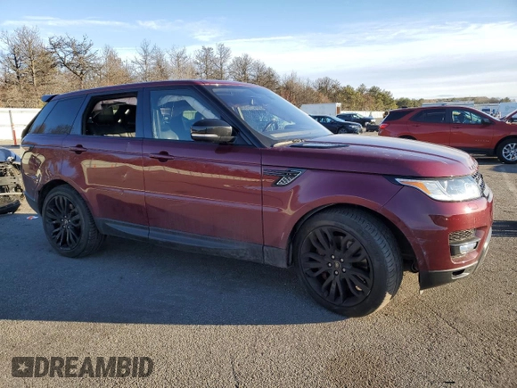 2016 Land Rover Range Rover Sport Dynamic with VIN SALWR2EFXGA103495, listed as a Copart auction lot 45791325 with 96,064 mi miles and Non Repairable. Bid and sale history available at DreamBid. Image 4.