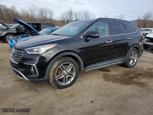 2017 Hyundai Santa Fe Limited Ultimate with VIN KM8SRDHFXHU212225, listed as a Copart auction lot 49301865 with 70,581 mi miles and Clean Title. Bid and sale history available at carsss.com. Image 1.