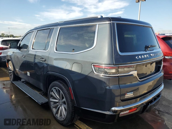 2023 Jeep Grand Wagoneer with VIN 1C4SJVEJ3PS543104, listed as a Copart auction lot 73866264 with 6,598 mi miles and Non repairable. Bid and sale history available at DreamBid. Image 2.