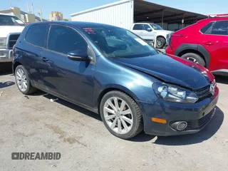 2012 Volkswagen Golf TDI w/Sunroof & Nav with VIN WVWBM7AJ9CW295680, listed as a IAAI auction lot 42574789 with 103,506 mi miles and . Bid and sale history available at DreamBid. Image 1.