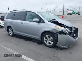2012 Toyota Sienna LE AAS with VIN 5TDKK3DC8CS232582, listed as a IAAI auction lot 42068684 with 89,556 mi miles and . Bid and sale history available at DreamBid. Image 1.