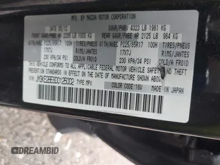 2013 Mazda CX-5 Sport with VIN JM3KE2BE8D0125002, listed as a IAAI auction lot 42425404 with 183,551 mi miles and . Bid and sale history available at DreamBid. Image 9.