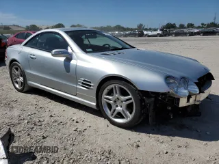 2007 Mercedes-Benz SL 550 with VIN WDBSK71F57F134782, listed as a Copart auction lot 47041625 with 54,995 mi miles and Salvage title. Bid and sale history available at DreamBid. Image 4.