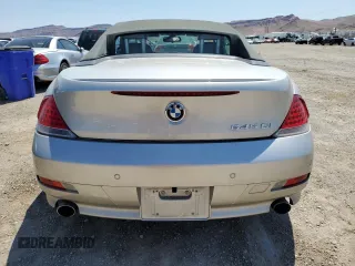 2005 BMW 6 Series 645Ci with VIN WBAEK73475B327205, listed as a Copart auction lot 62127134 with 0 mi miles and Salvage Title. Bid and sale history available at carsss.com. Image 6.