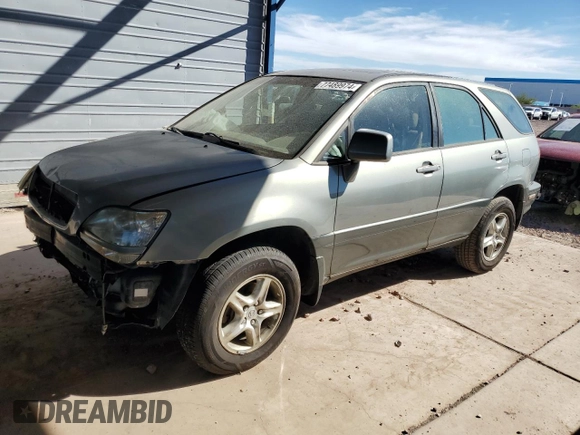 2000 Lexus RX 300 with VIN JT6HF10U2Y0127765, listed as a Copart auction lot 77489974 with 227,791 mi miles and Salvage Title. Bid and sale history available at DreamBid. Image 1.