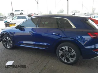 2021 Audi e-tron Premium Plus with VIN WA1LAAGE4MB038563, listed as a IAAI auction lot 42422063 with 31,645 mi miles and . Bid and sale history available at DreamBid. Image 15.