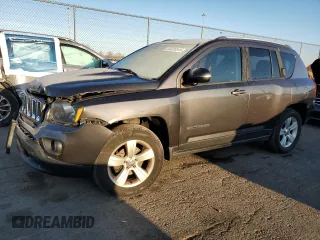 2016 Jeep Compass Latitude with VIN 1C4NJDEB0GD542254, listed as a Copart auction lot 49496545 with 153,203 mi miles and Salvage Title. Bid and sale history available at carsss.com. Image 1.