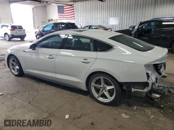 2019 Audi A5 Sportback Premium Plus с VIN WAUENCF57KA037892, выставлен на аукционе Copart как лот 59922355 с пробегом 55 179 миль миль и Списание • Salvage title. История ставок и продаж доступна на DreamBid. Изображение 2.