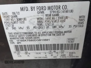 2013 Ford Explorer z VIN 1FM5K7B80DGB13581, wystawiony jako IAAI lot #42259886 z przebiegiem 167 850 mil mil oraz . Historia ofert i sprzedaży dostępna na DreamBid. Obrazek 9.